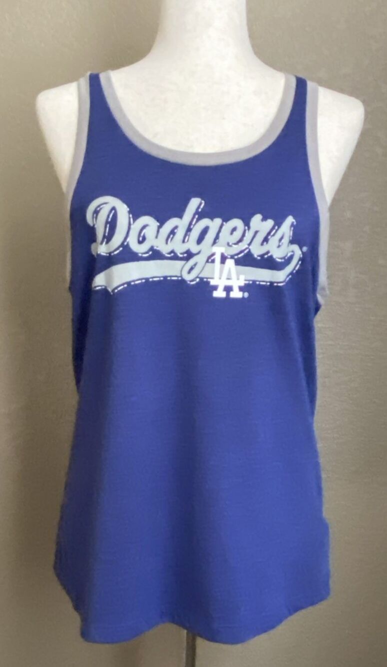 Los Angeles Dodgers Tank Top Women's Medium Campus Lifestyle Blue MLB Tee